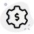 Money application management setting cog wheel logotype icon