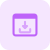 Download button from media sharing under landing page template icon