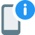 Mobile phone with info for more option in settings icon