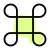 Computer command key button in macintosh system icon