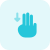 Three finger touch with drag down position layout icon