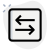 Arrows in opposite direction isolated on a white background icon