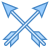 Flecha cruzada icon