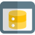 Online database on a web browser with Cloud Computing support icon