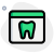 Online information on internet to seek the dentist in local icon