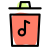 从播放列表音乐 fresh-tal-revivo 中删除歌曲和音频的外部按钮 icon