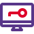 Password authentication for desktop computer admin login icon