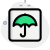 Keep dry umbrella sticker for logistic department icon