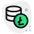 Litecoin server layout isolated on white background icon