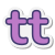 Lowercase t icon