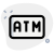 Automated teller machine for making financial transactions from a bank account icon