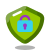 Bouclier de sécurité vert icon