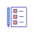 Voting Ballot With Pen icon