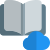 Book Stored on a cloud computing a storage icon