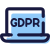 Computadora portátil GDPR icon