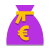 Bolsa de dinero de euros icon