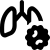 Virus affecting the lungs of a patient with breathlessness icon