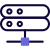 Server connected to a network of large Enterprises icon