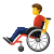homem em cadeira de rodas manual icon