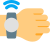 Modern digital smartwatch with single module sensors icon