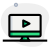 Play web video online on desktop computer icon
