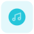 Music application with musical note icon layout icon