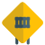 Railroad crossing warning to prevent accident sign board icon