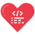 填充的爱心 icon