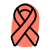 Cancer ribbon symbol isolated on a white background icon