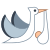 Flying Stork With Bundle icon