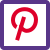 Stylish P logo for pinterest app for cross platform devices icon