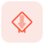 Down straight way for backward location signal icon