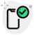 Cell phone checklist for multiple option with tick mark icon