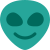 Alien head emoji used in instant messenger chat icon