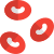 Red blood cells isolated on white background icon