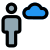 Cloud computing engineer with advance support layout icon