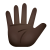 Hand-mit-gespreizten Fingern-dunkler-Hautton icon