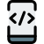 Html or other programming access on a smartphone icon