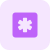 Asterisk button for computer keyboard layout function icon