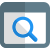 Magnifying glass as a concept of the web browser icon