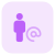 Employee using company email address for work icon