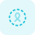 Cancer awareness programme with a ribbon logotype isolated on a white background icon