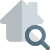 Search for the functions in smart homes with magnifying glass isolated on a white background icon