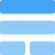 Double top side horizontal bars with split screen icon