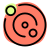 Planetary system orbit of sun and moon icon