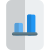 Bar chart file isolated on a white background icon