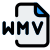 WMV is the compressed video format and media audio is the compressed audio format icon