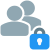Users locked encryption keypad padlock layout logotype icon
