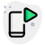 Media player in cell phone play button icon