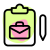 Clipboard with pencil of a daily work sheet icon